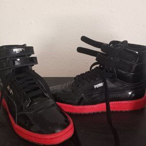 PUMA Boys Sky ll High Patent Junior Casual Sneakers